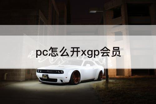 pc怎么开xgp会员