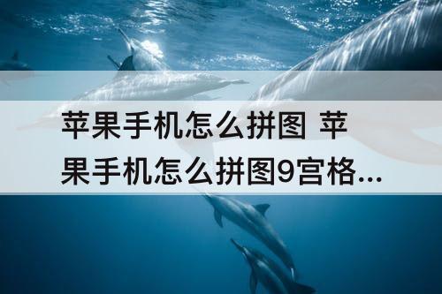 苹果手机怎么拼图 苹果手机怎么拼图9宫格图