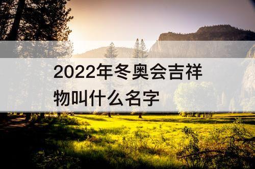 2022年冬奥会吉祥物叫什么名字
