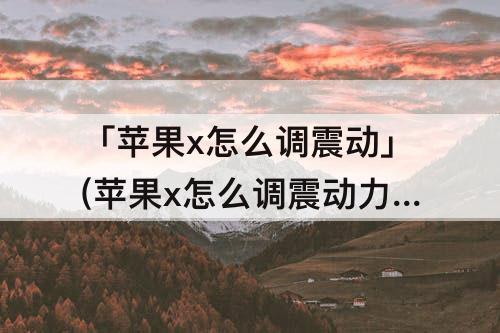 「苹果x怎么调震动」(苹果x怎么调震动力度)
