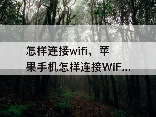 怎样连接wifi，苹果手机怎样连接WiFi