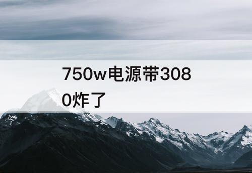 750w电源带3080炸了