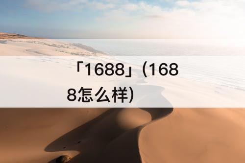 「1688」(1688怎么样)