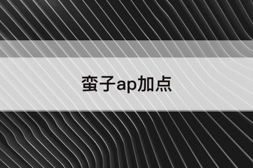 蛮子ap加点