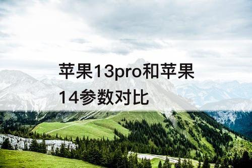 苹果13pro和苹果14参数对比