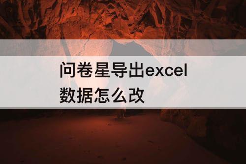 问卷星导出excel数据怎么改