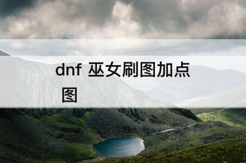 dnf 巫女刷图加点 图