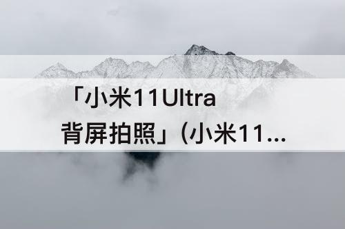 「小米11Ultra背屏拍照」(小米11ultra背屏拍照点什么)