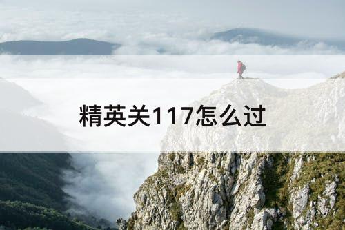 精英关117怎么过