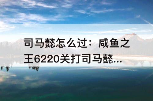 司马懿怎么过：咸鱼之王6220关打司马懿怎么过