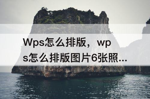 Wps怎么排版，wps怎么排版图片6张照片