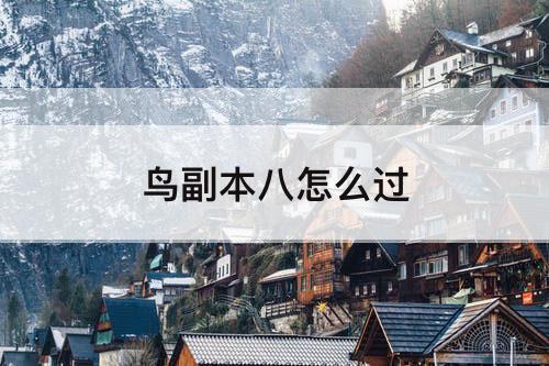 鸟副本八怎么过