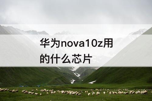 华为nova10z用的什么芯片