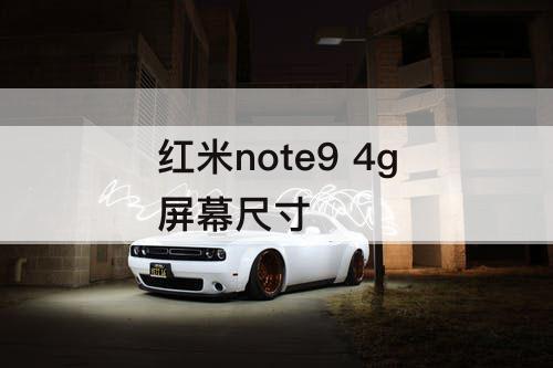 红米note9 4g屏幕尺寸