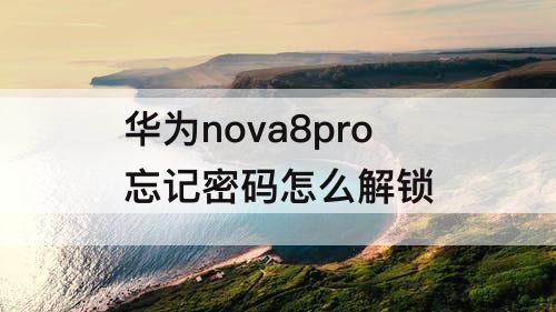 华为nova8pro忘记密码怎么解锁
