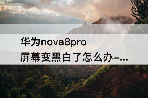 华为nova8pro屏幕变黑白了怎么办-华为nova8pro屏幕变黑白了怎么办?
