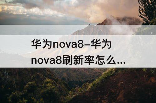 华为nova8-华为nova8刷新率怎么调