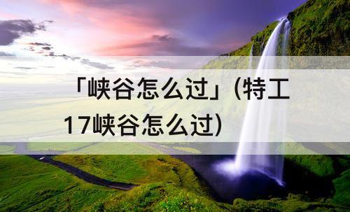 「峡谷怎么过」(特工17峡谷怎么过)
