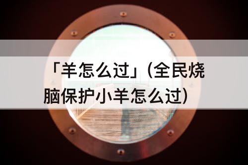 「羊怎么过」(全民烧脑保护小羊怎么过)