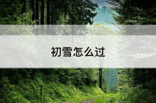 初雪怎么过