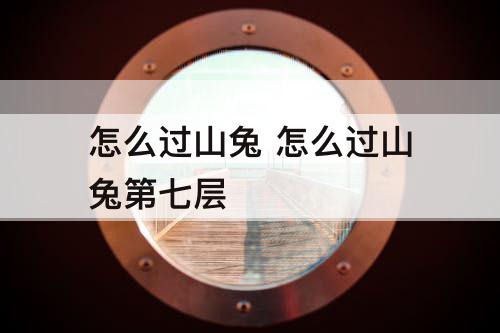 怎么过山兔 怎么过山兔第七层