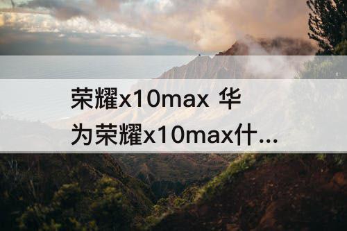 荣耀x10max 华为荣耀x10max什么时候出的