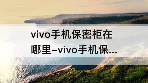 vivo手机保密柜在哪里-vivo手机保密柜在哪里找