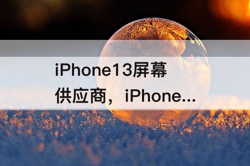 iPhone13屏幕供应商，iPhone13屏幕供应商好几个吗