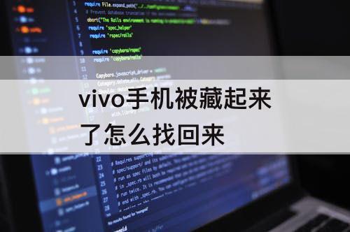 vivo手机被藏起来了怎么找回来