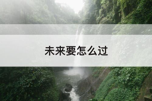 未来要怎么过