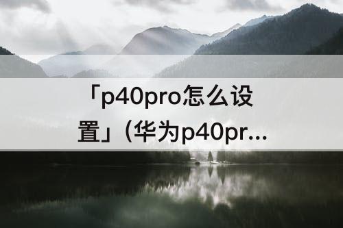 「p40pro怎么设置」(华为p40pro怎么设置铃声从小到大)