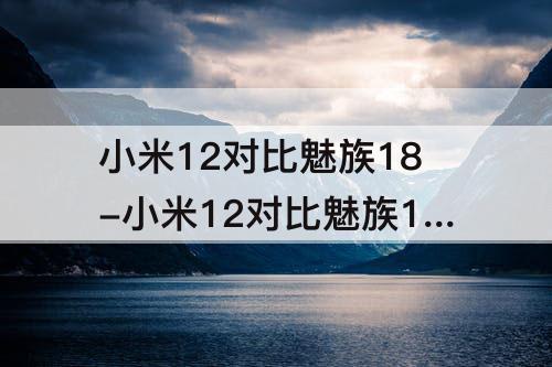 小米12对比魅族18-小米12对比魅族18x