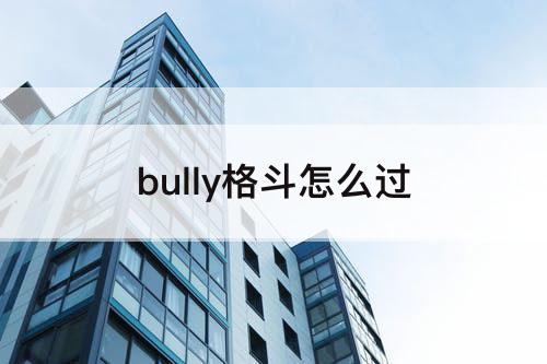 bully格斗怎么过