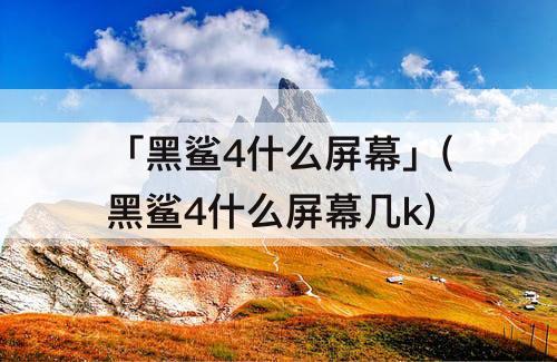 「黑鲨4什么屏幕」(黑鲨4什么屏幕几k)