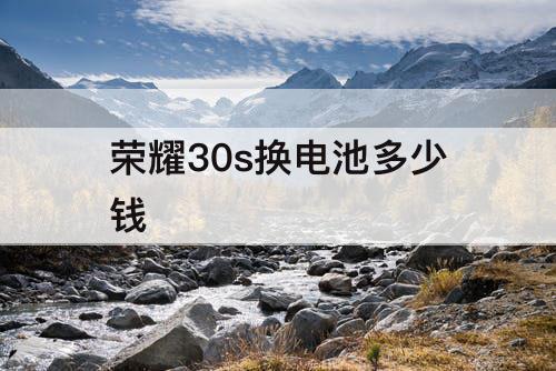 荣耀30s换电池多少钱