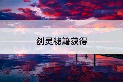 剑灵秘籍获得