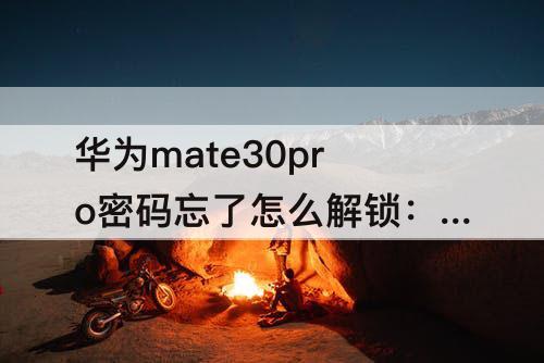 华为mate30pro密码忘了怎么解锁：华为mate30pro密码忘了怎么解锁 新闻