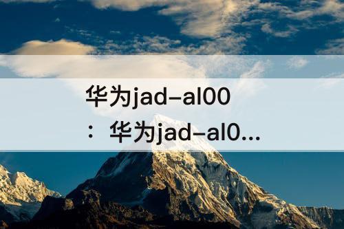 华为jad-al00：华为jad-al00多少钱