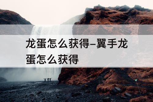 龙蛋怎么获得-翼手龙蛋怎么获得