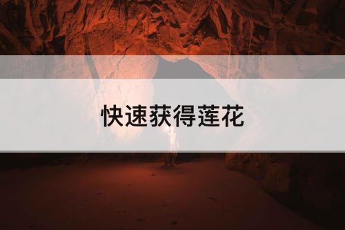 快速获得莲花