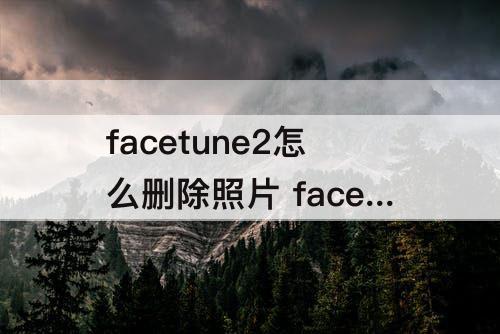 facetune2怎么删除照片 facetune2怎么删除照片教程