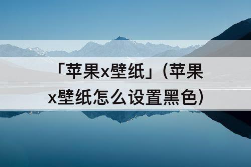 「苹果x壁纸」(苹果x壁纸怎么设置黑色)