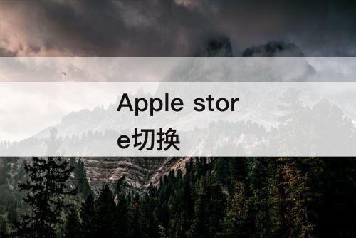 Apple store切换