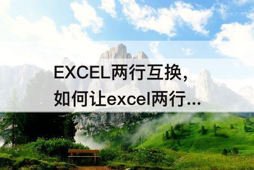 EXCEL两行互换，如何让excel两行互换