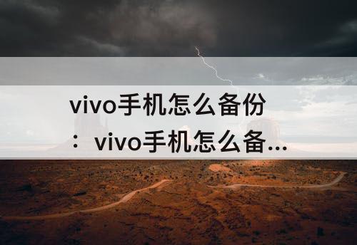 vivo手机怎么备份：vivo手机怎么备份应用