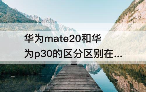 华为mate20和华为p30的区分区别在哪里