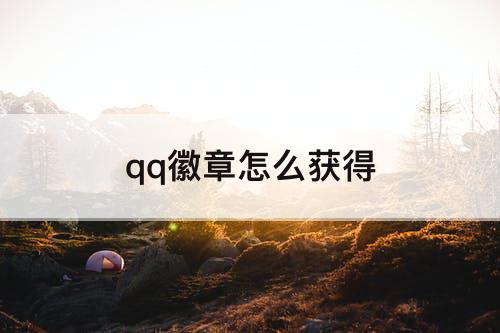 qq徽章怎么获得