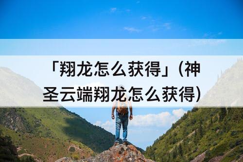「翔龙怎么获得」(神圣云端翔龙怎么获得)