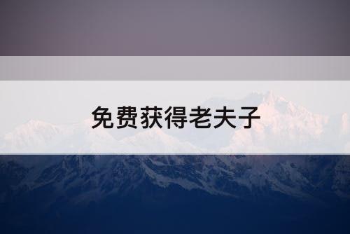 免费获得老夫子