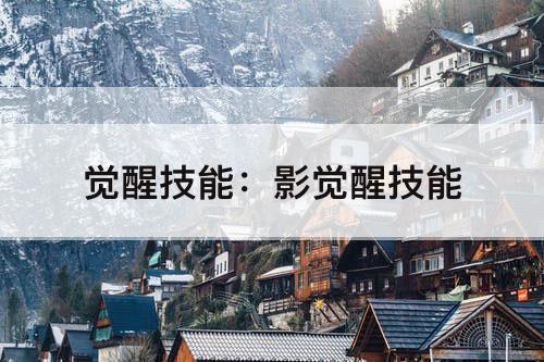觉醒技能：影觉醒技能